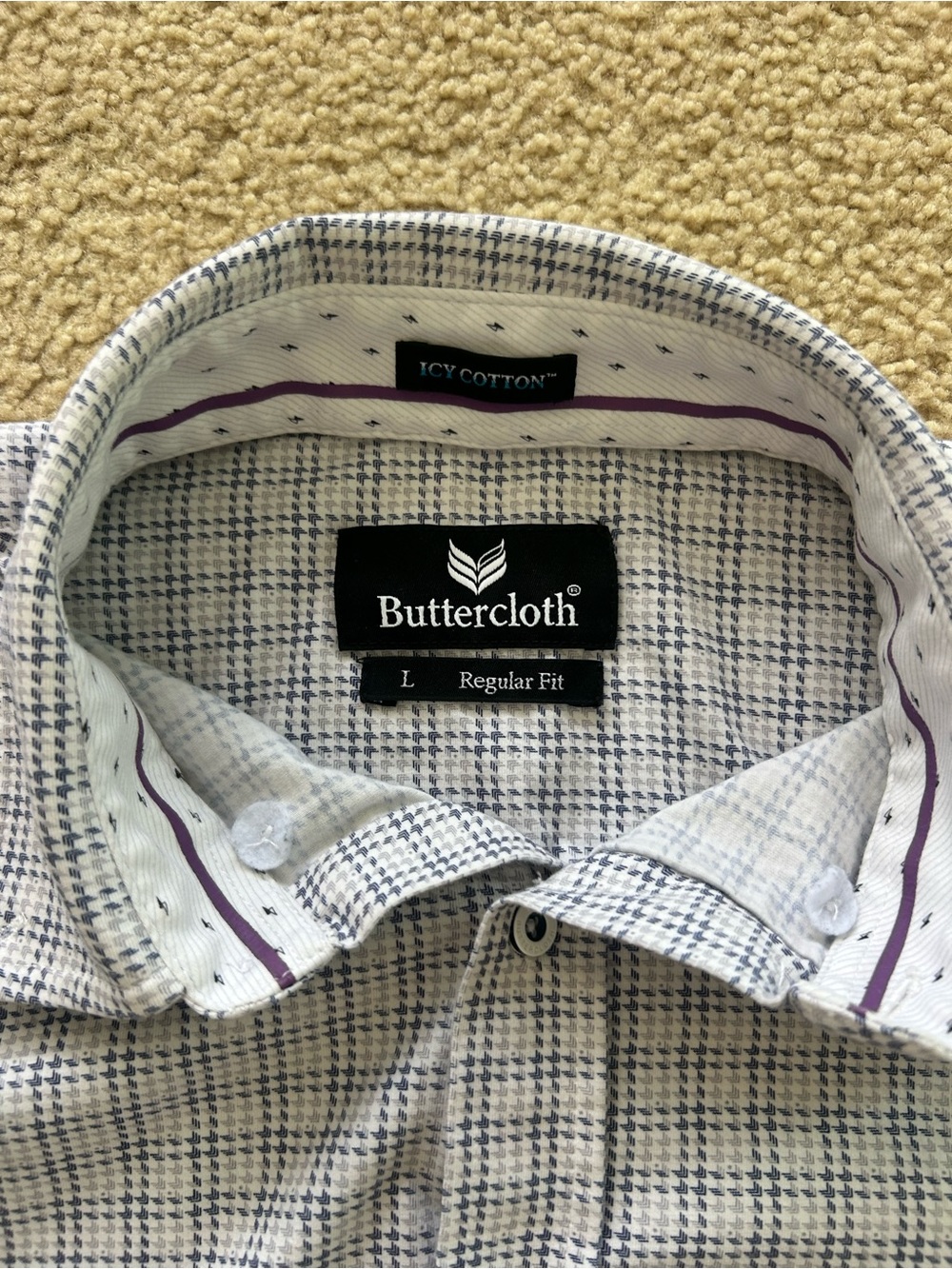 Buttercloth Icy Cotton Regular Fit Button Up - Picture 3 of 3
